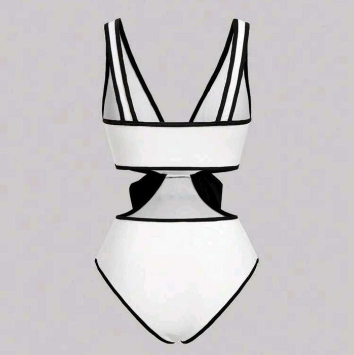 Costum alb de baie intreg dama marimea S