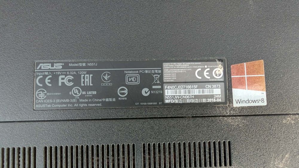 Laptop Asus gen 4 i7