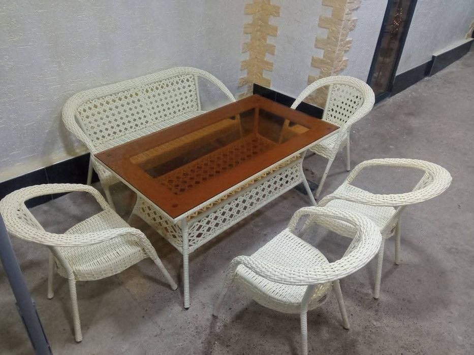 Toʻqima stol stullar Ratan stol stullar Тукима стол стуллар Ратан Стол