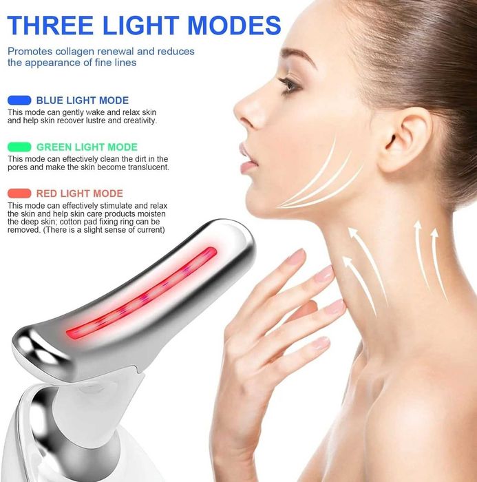 Dispozitiv Facial Prof Anti-Rid 5 în 1 LED, EMS, Masaj Termic, Lifting