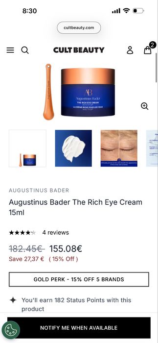 Augustinus Bader The Rich Eye Cream 15ml