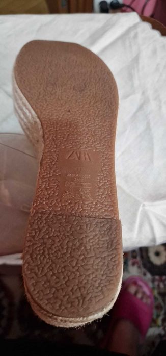 Papuci dama Zara silicon transparent