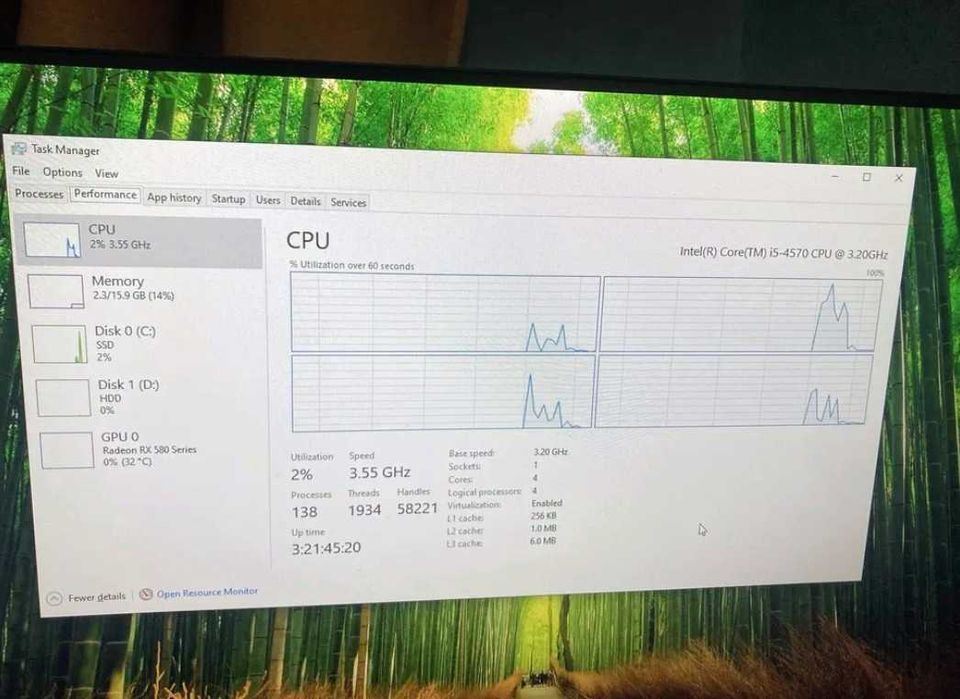 Компютър Intel i5-4570 / Rx 580 / 16gb ram