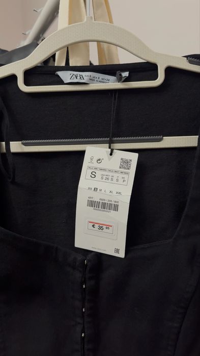 Черное платье-деним Zara