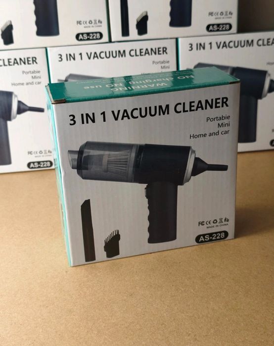 Mini Aspirator Portabil, Cablu Încărcare Usb-C+ Accesorii // Nou in cutie  - Stoc 80+ buc