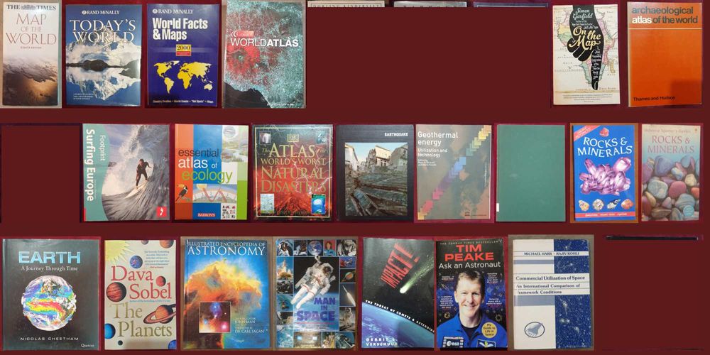 Атласи, справочници, енциклопедии - земя, страни, космос / 21 книги /