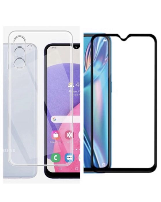 Samsung A14/A34/A54/A16/A26/A17 Husa Silicon Cam Safe si Folie Sticla