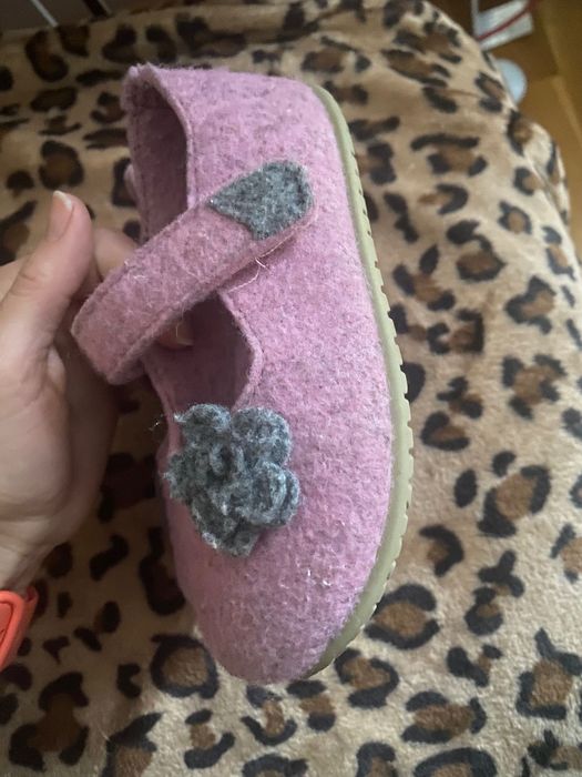 Papuci din lana, 16 cm interior