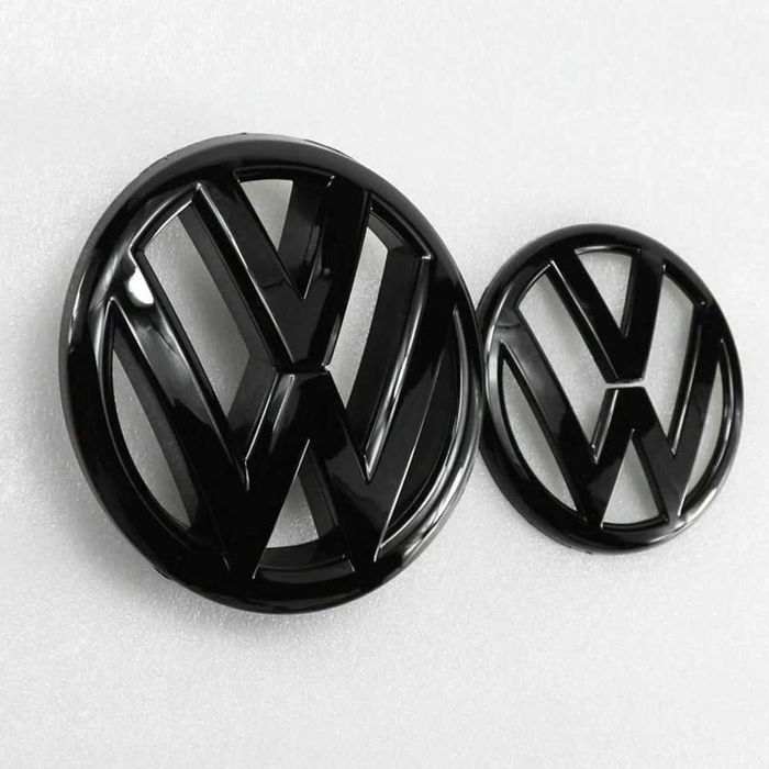 Embleme Fata Spate Cu Prinderi Originale VW Golf 5/6/7, Negru Lucios