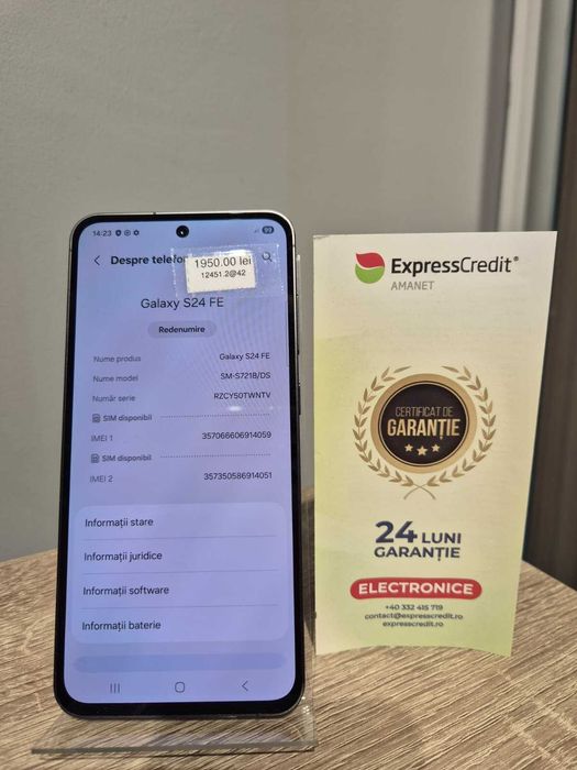 (AG42) Telefon Samsung Galaxy S24 FE B12451.2 - Garantie 2 ani!