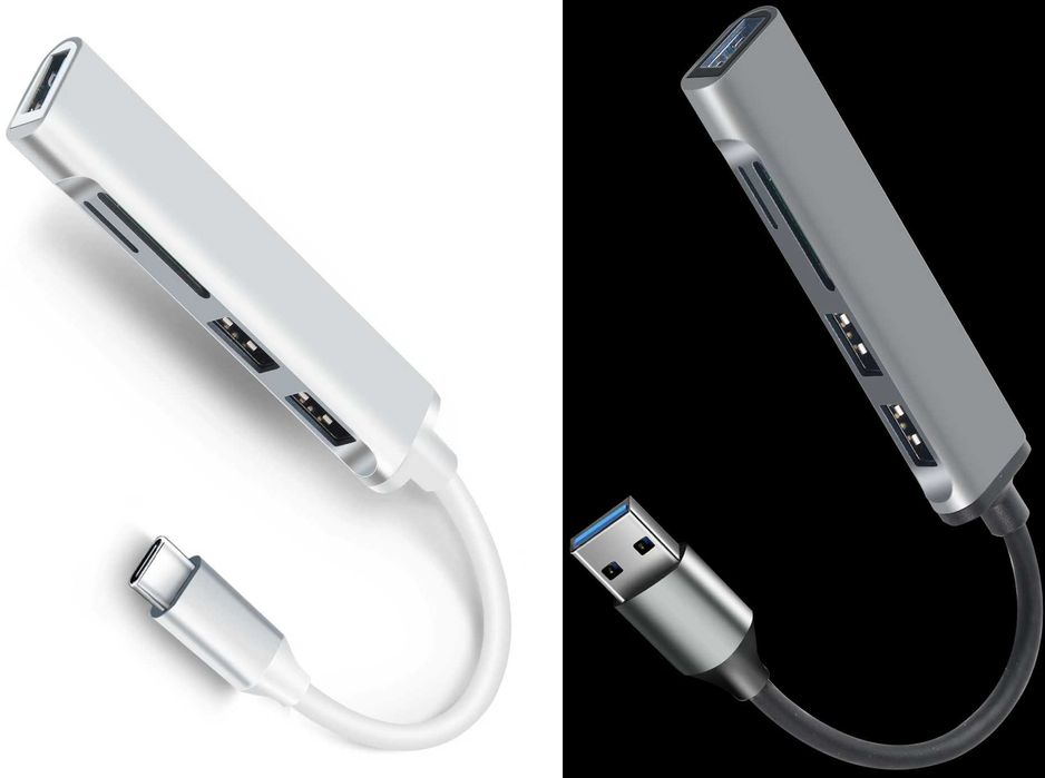 USB 3.0/USB-C расширитель портов 5в1 USB 3.0 + SD/TF для TV, Video