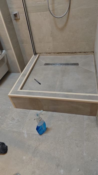 Душ поддон из кафеля