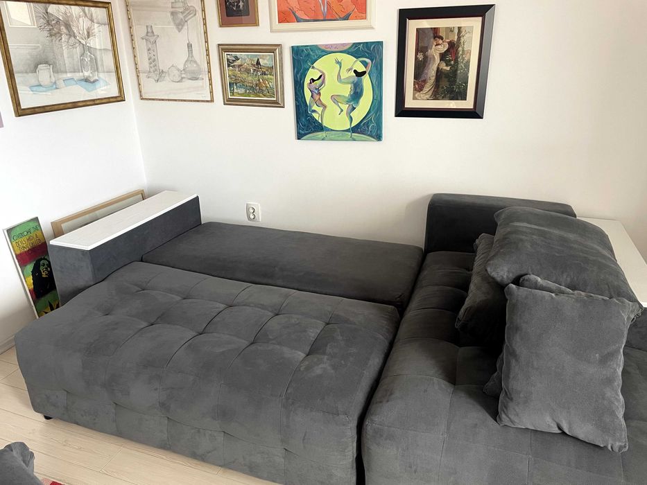 Canapea 3 locuri cu ladă de depozitare