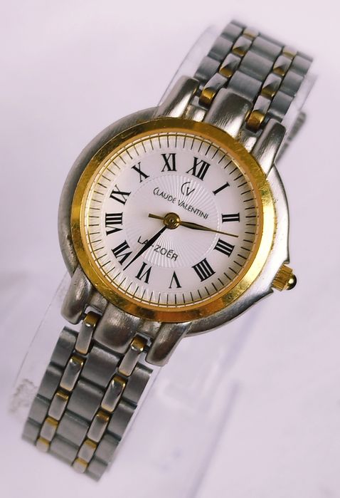 Ceas de damă Claude Valentini cu cuarț, din oțel inoxidabil.