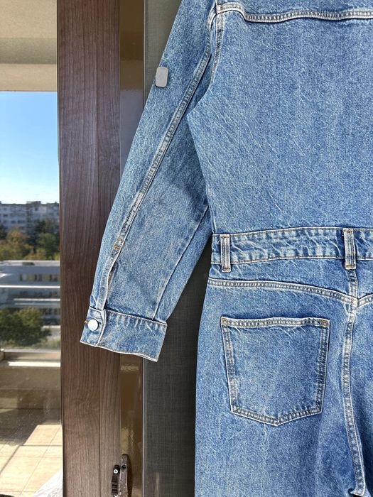 Дамски дънков гащеризон ZARA - размер L, Отлично състояние