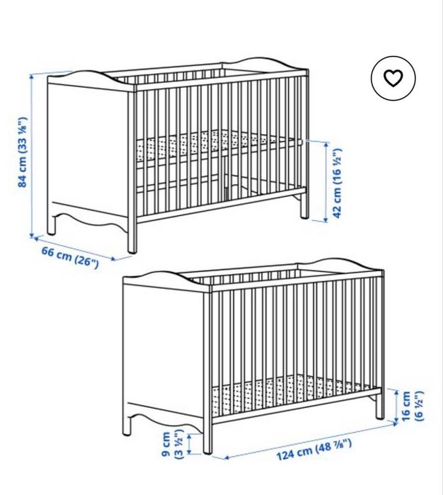 Бебешка кошара Ikea Smagora, бебешко креватче, бебешко легло