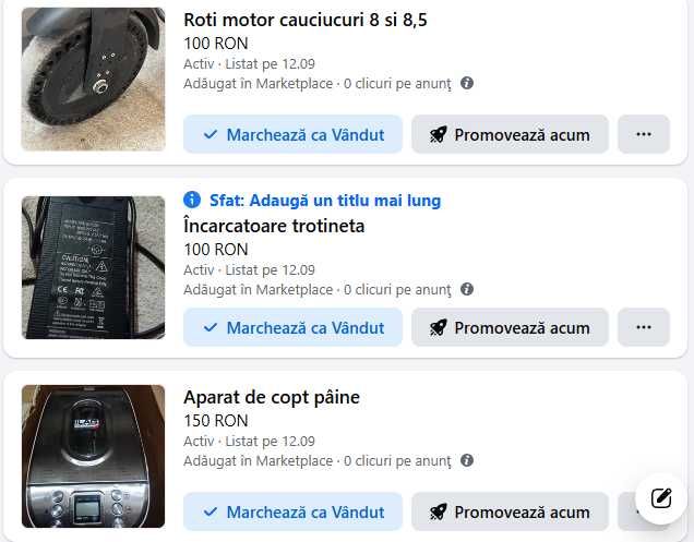 Piese trotineta si alte produse