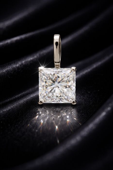 Pandant aur alb cu diamant LGD