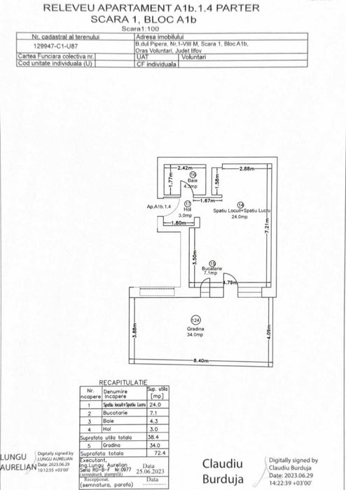 Avalon Estate | Studio cu gradina privata de 34 mp | 72,4 mp total | Proprietar