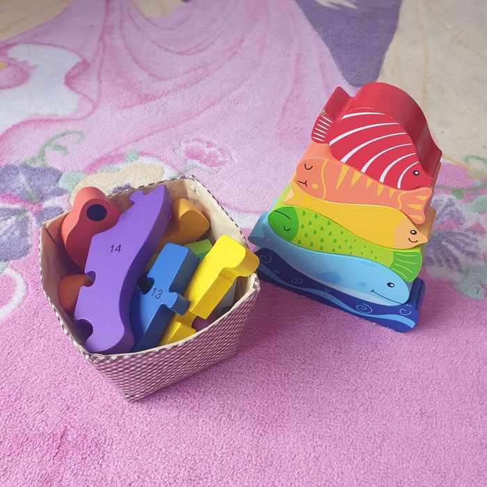 Дървени пъзели за бебе