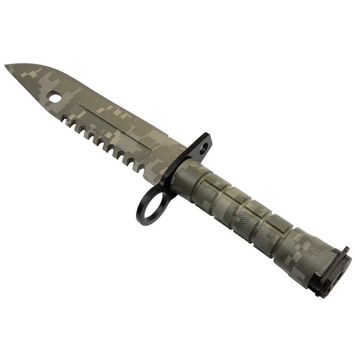 Cutit de vanatoare, Jungle Camo, verde, 32.5 cm, teaca inclusa