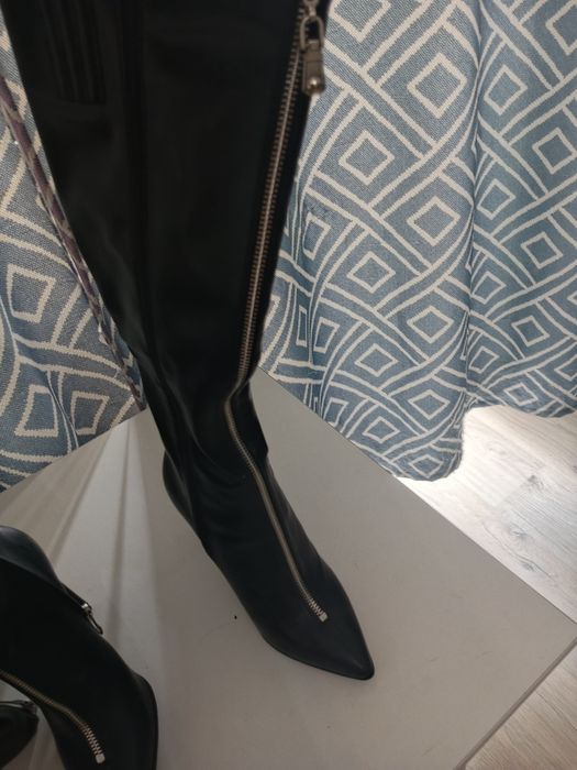 Сапоги женские, кожа, Saint Laurent Paris