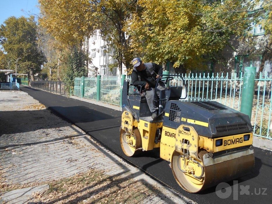 Асфальтирование под ключ. Разметка дорог. Лотки, люки, бордюры.