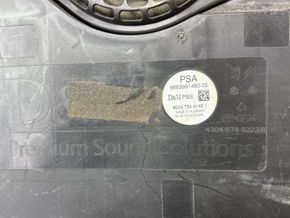 SUBWOOFER CITROEN DS3 1.6 DIESEL 2013 COD OEM 4304-078-92238 430407892238 2009-2016