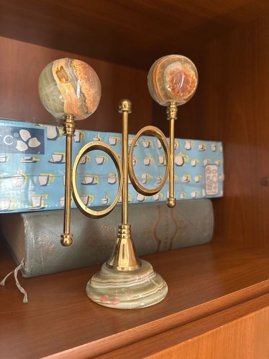 Подсвечник из натурального оникса