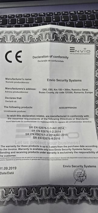 Kit/sistem supraveghere video cu 4 camere 2 MP Full HD ENVIO