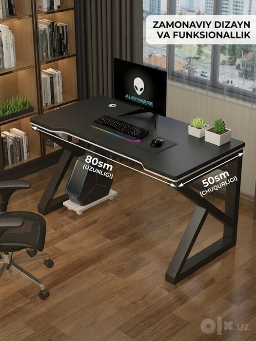 Loft uslubidagi yozuv stoli, kompyuter stoli, ofis uchun стол ЫВ01
