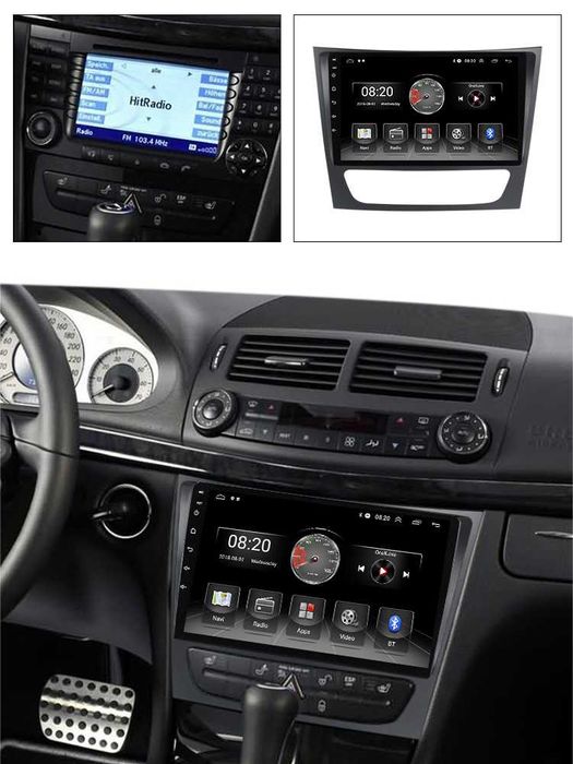Мултимедия Mercedes E Class Двоен дин W211 E220 E270 Android Навигация
