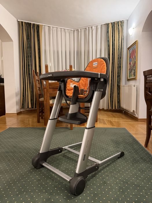 Scaun reglabil pentru bebe, de masa, Inglesina Zuma, portocaliu