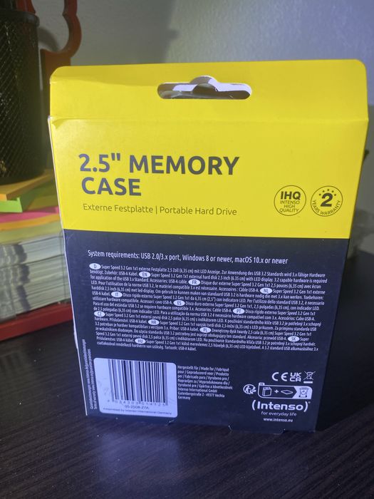Hard disk extern Intenso Memory Case 500GB 2.5 inch USB 3.0 Black