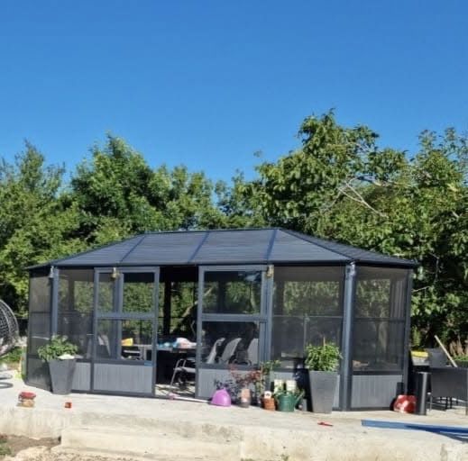 Алуминиева беседка антрацит