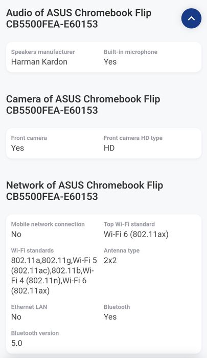 Asus ChromeBook Flip 15.6" TouchScreen CB5500FEA-E60153