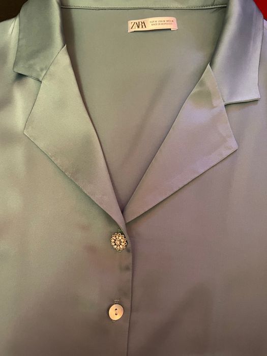 Рубашка ZARA голубого цвета