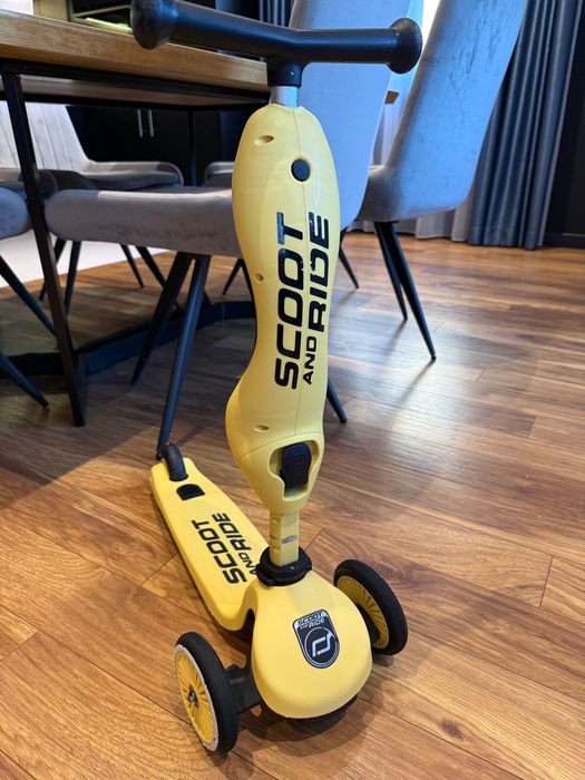 Детска тротинетка Scoot & Ride, 2 в 1 скутер и колело за баланс, Лимон