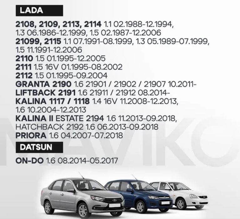 Колодки автомобильные