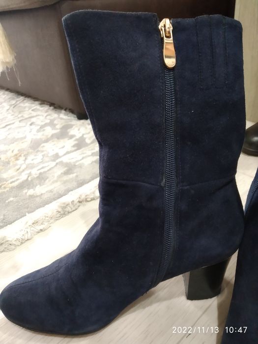 Сапожки замшевые весенние