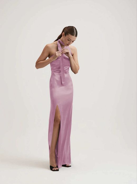 Официална дълга сатенена рокля RAERE BY LORENA RAE