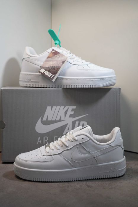 Adidasi Nike AIR Force 1 low Triple White, Produs Nou Full Box,Premium