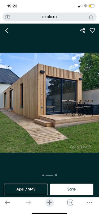 Casute pe structura metalica, modulare, casute moderne la cheie.