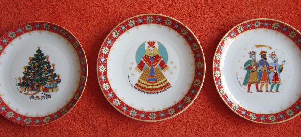 cadou rar Craciun Farfurii colectie BarbaraF. Germany 1984, 1985, 1986