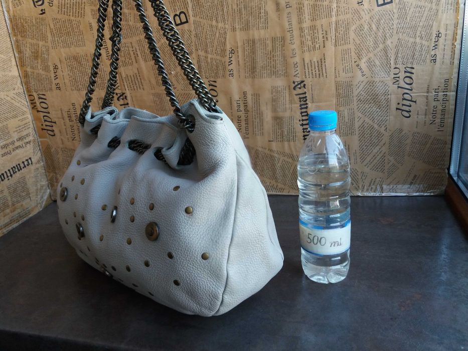 дамска чанта бежова,кожена торба-естествена кожа