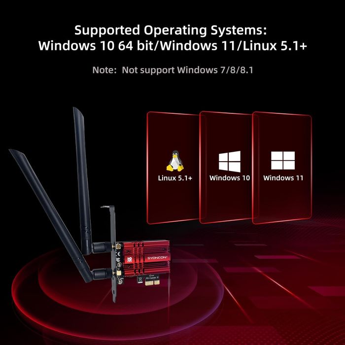 Placa WiFi PCIe AXE5400, adaptor tri-banda 2,4G/5G/6GHz si Bluetoo 5.3