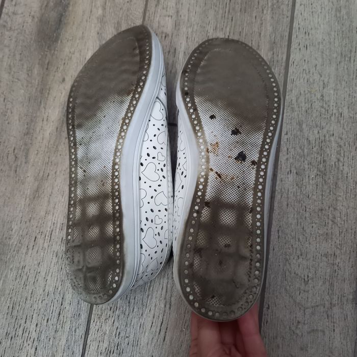 Espadrile albe din piele