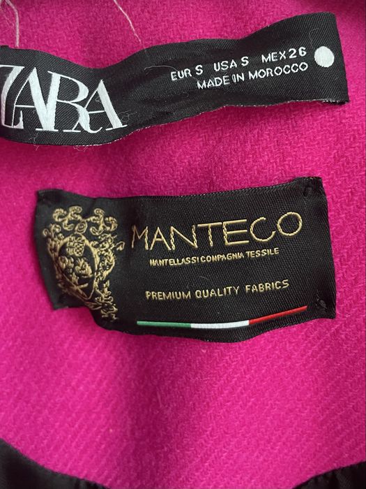 Палто Zara Manteco 75% вълна размер S