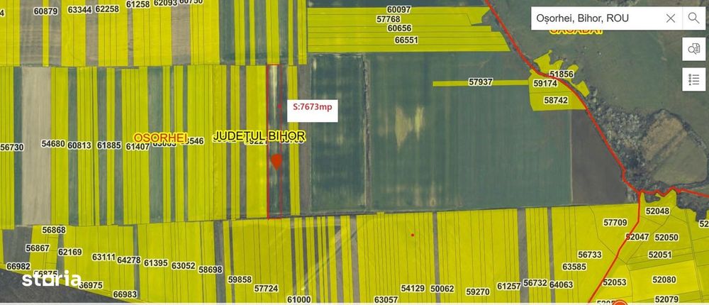 Teren Alparea vis-a vis de Padure 7673mp/ 9euro/mp