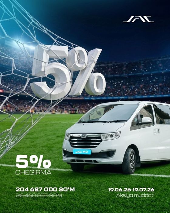 Jac M3 Endi skidka narxda